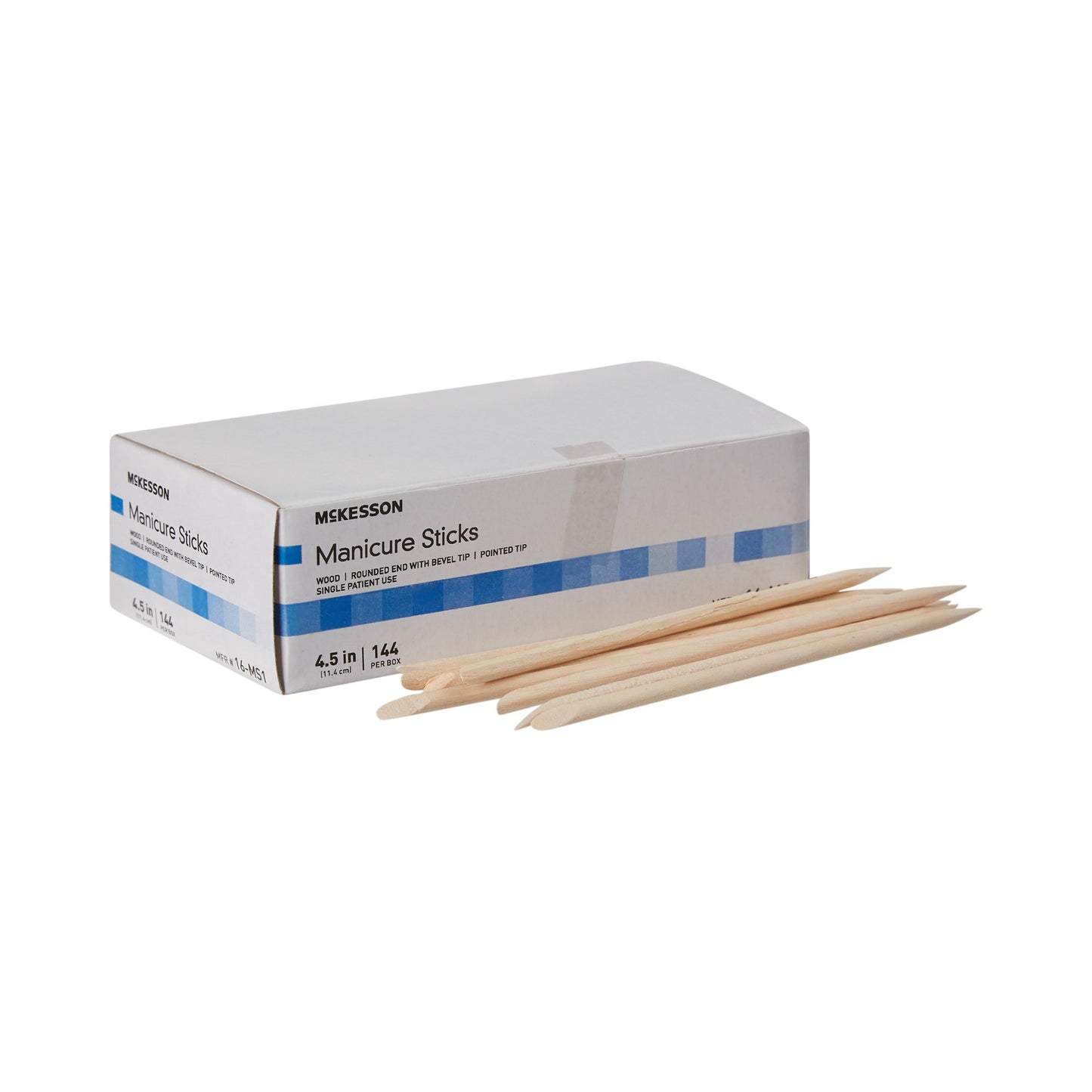 McKesson Manicure Sticks, 100% White Birch, 4.5 Inch 16-MS1