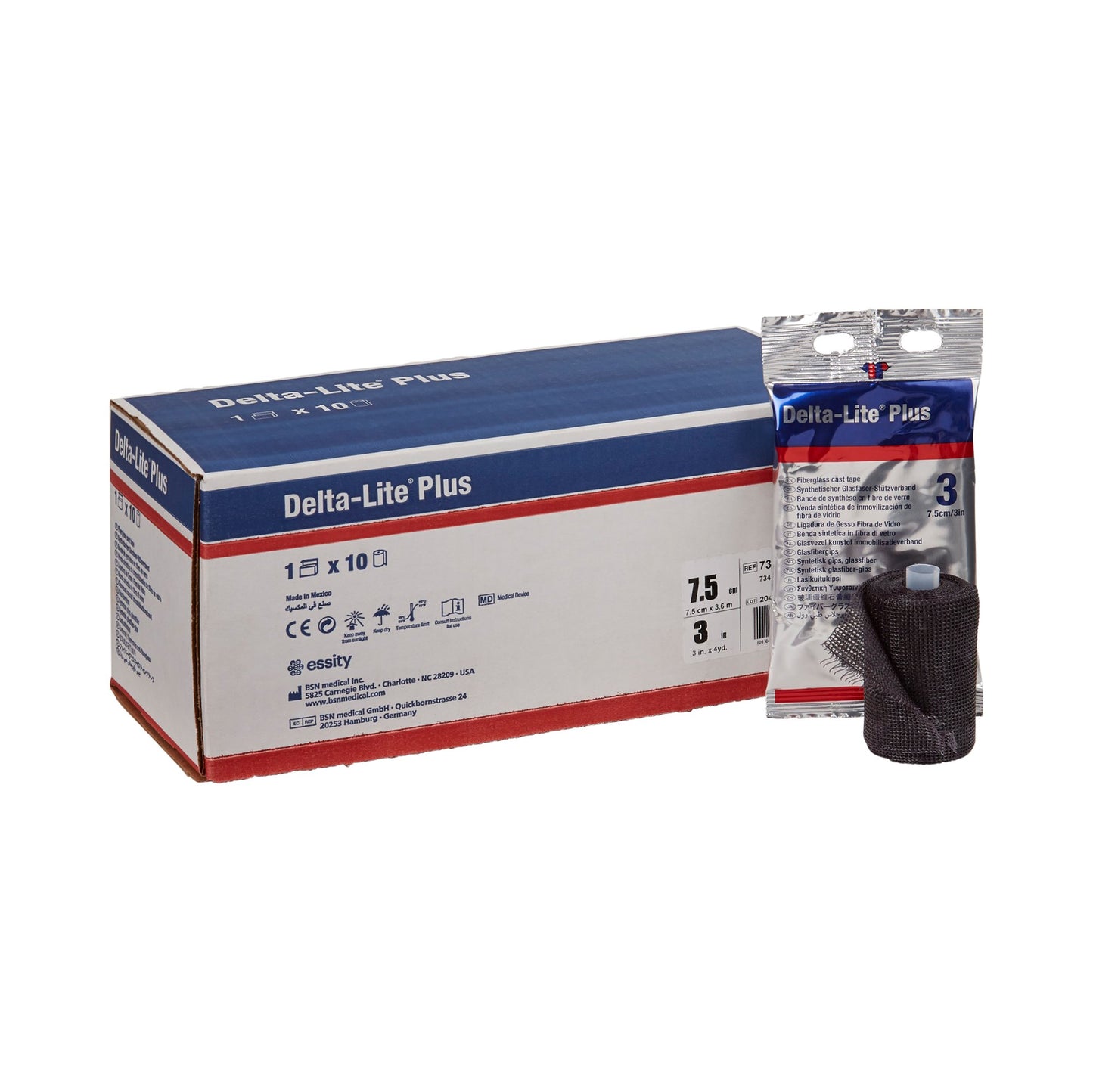 Cast Tape Delta-Lite® Plus 3 Inch X 12 Foot Fiberglass / Resin Black - 7345846