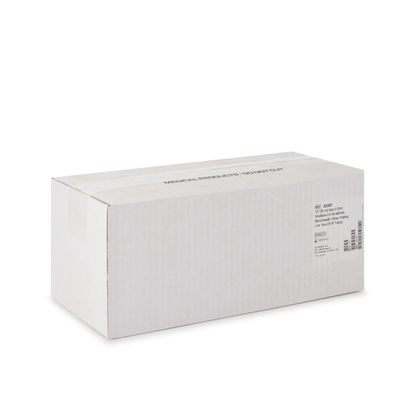 IV Extension Set ICU Needle-Free Port Small Bore 14 Inch Tubing B3367