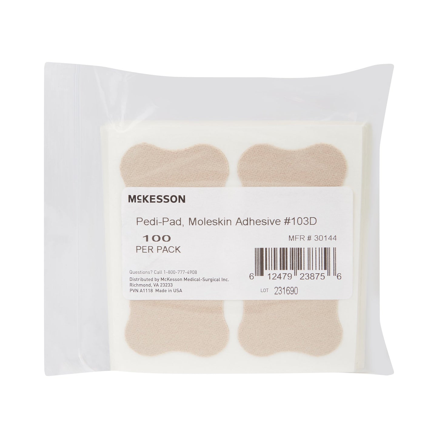 McKesson Pedi-Pad Beige Protective Pad, Size 103-D 30144