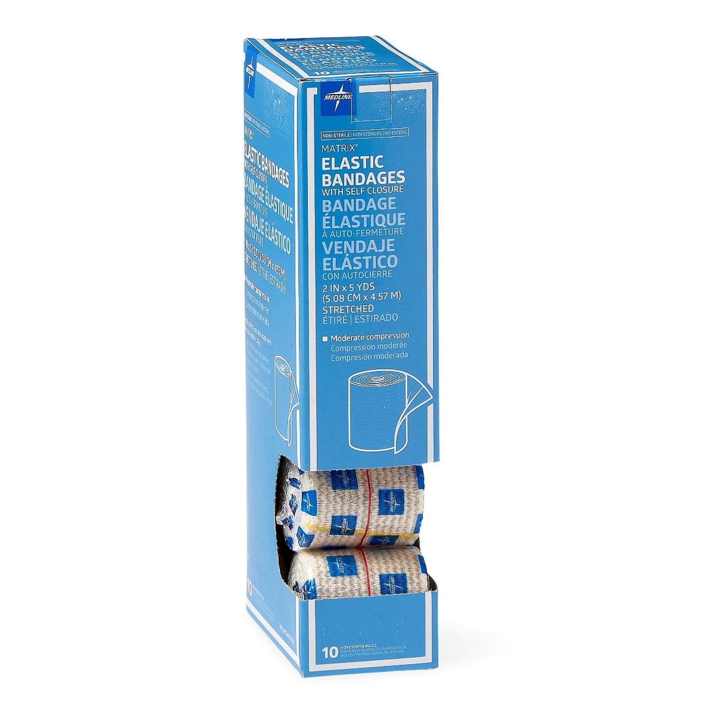 Matrix Double Hook and Loop Closure Elastic Bandage, 2 Inch x 5 Yard MDS087002LF