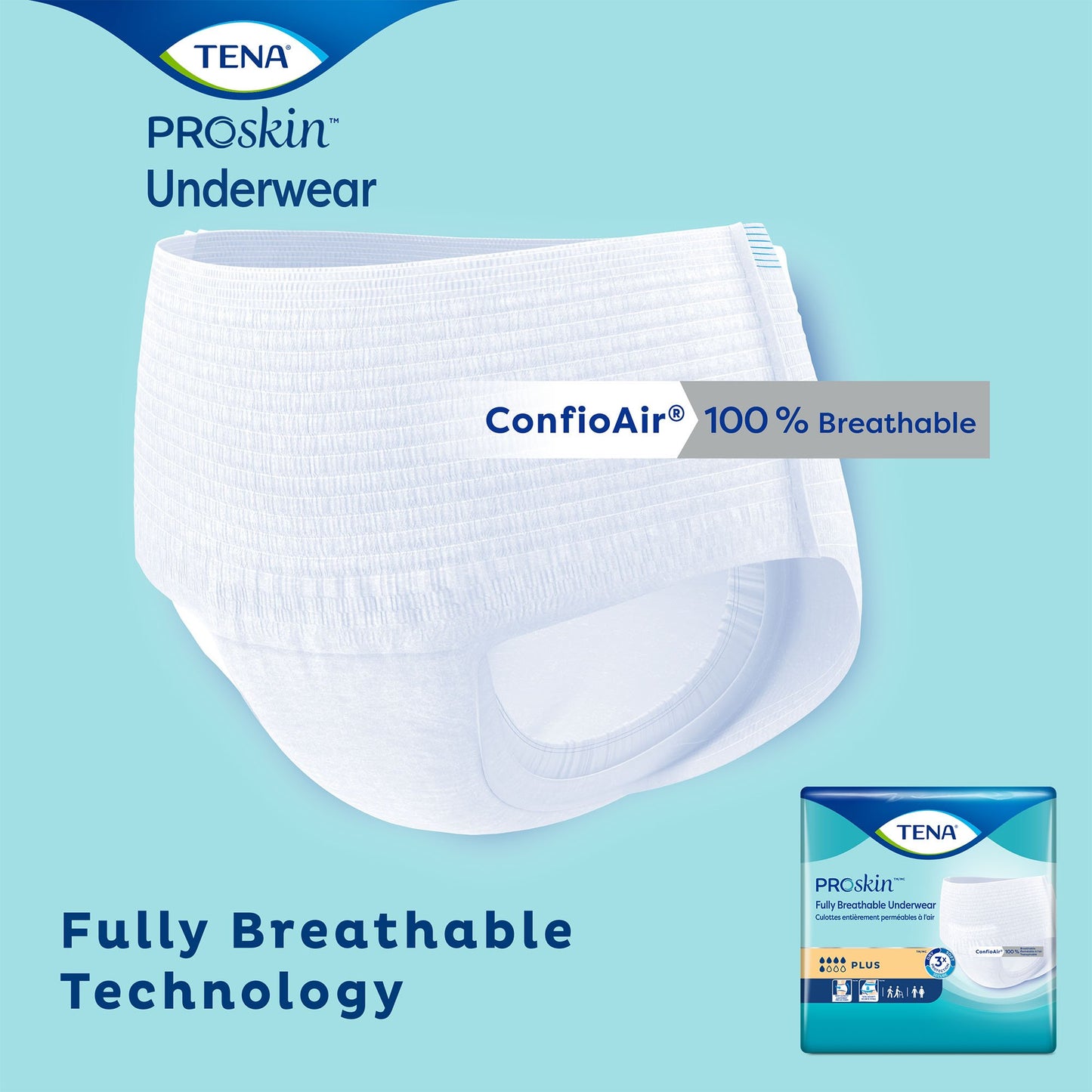 Tena® ProSkin™ Plus Fully Breathable Absorbent Underwear, Large 72633