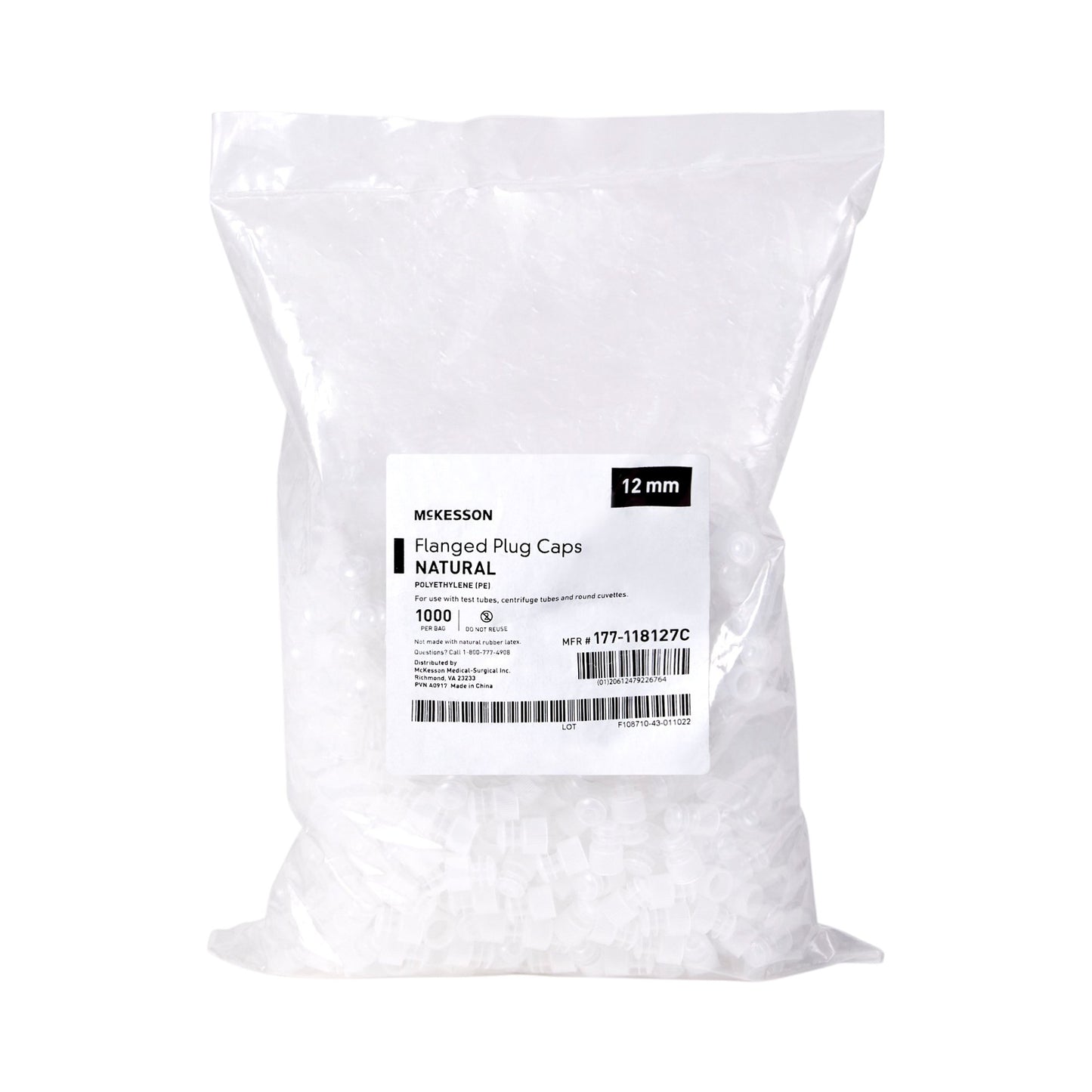 McKesson Tube Closure, 12 mm 177-118127C