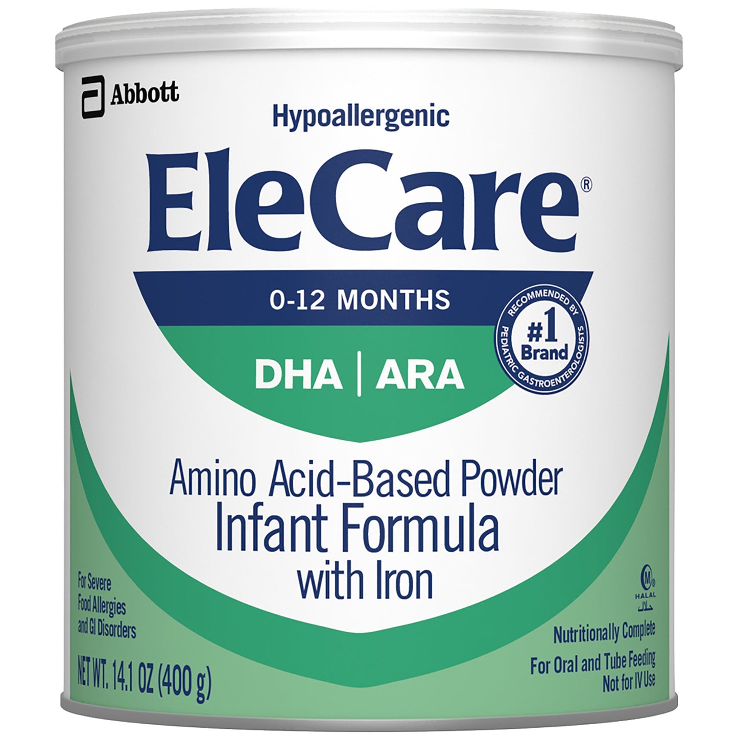 Infant Formula EleCare® Unflavored 14.1 oz. Can Powder Iron Food Allergies - 55251