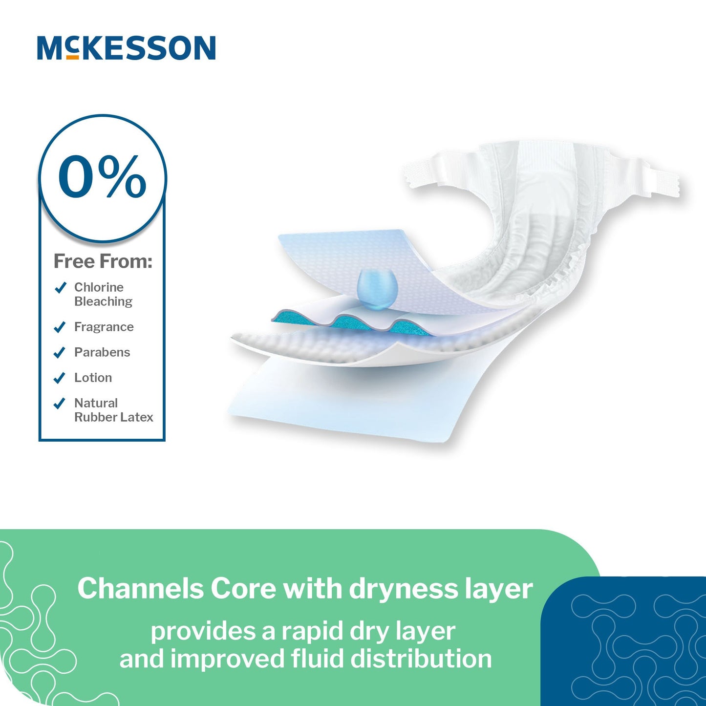 McKesson Youth Diaper / Incontinence Brief for Children weighing 46 lbs. or more BD-SZ8