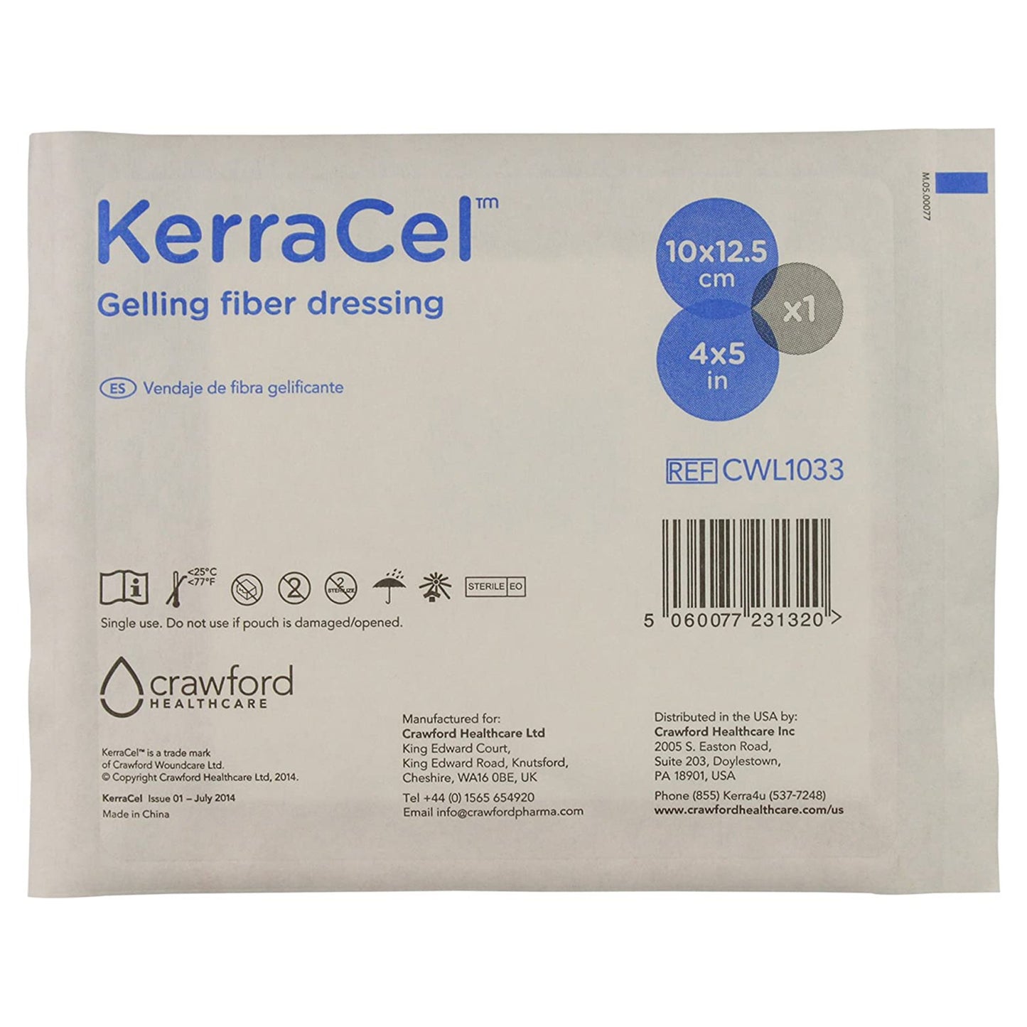 3M™ Kerracel™ Gelling Fiber Wound Dressing, 4 x 5 Inch CWL1033