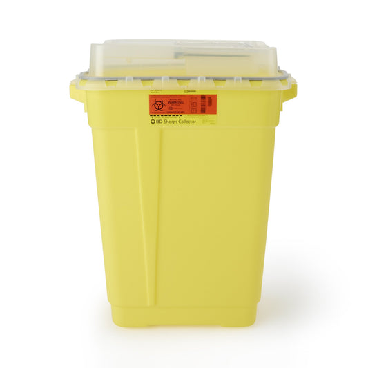 Chemotherapy Waste Container BD™ Yellow Base 26-1/4 H X 20 W X 14-3/4 D Inch Vertical Entry 19 Gallon 305613