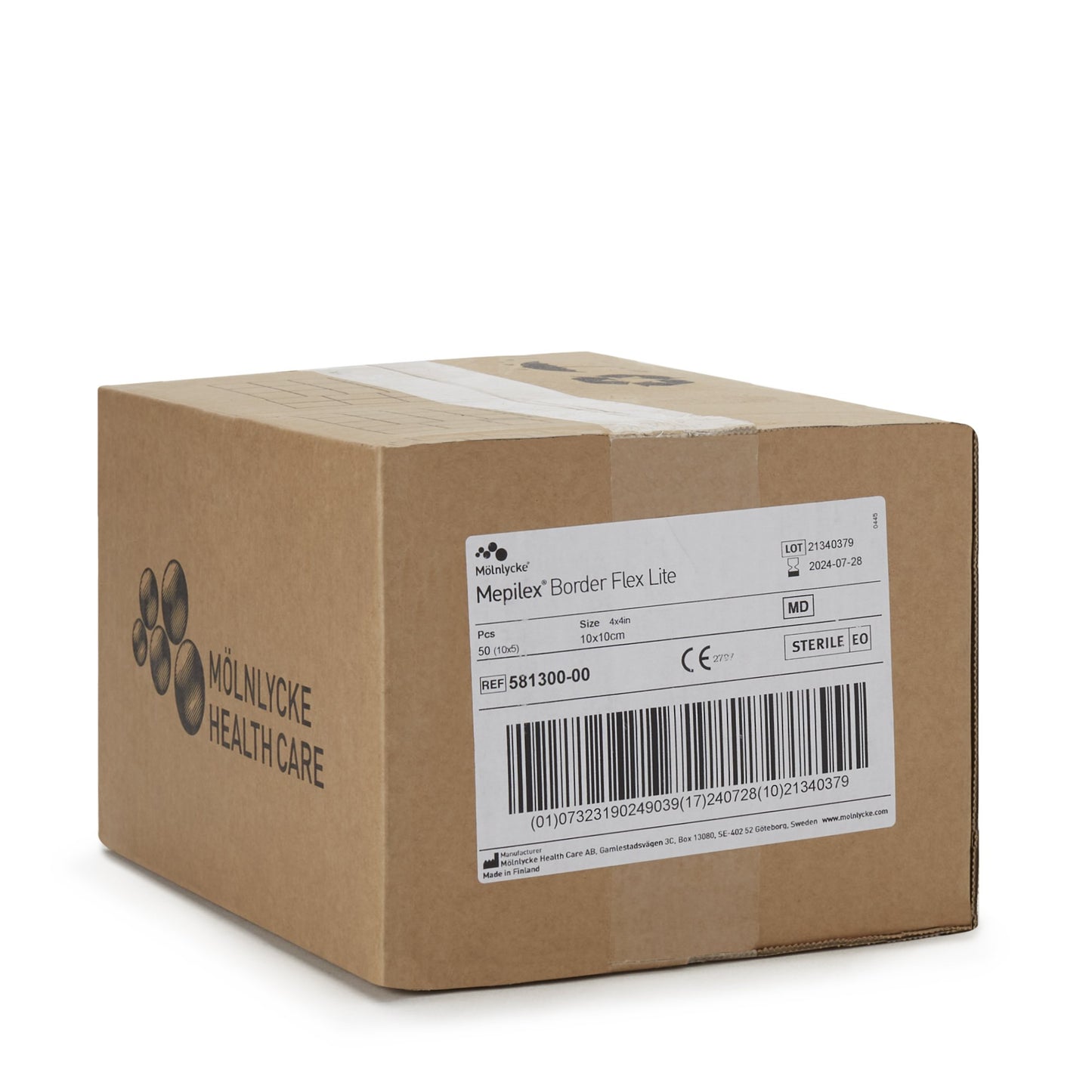 Mepilex® Border Flex Lite Silicone Foam Dressing, 4 x 4 Inch 581300