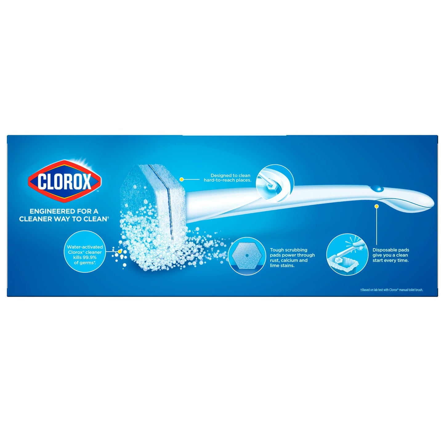 Toilet Bowl Cleaner Disinfecting Refill Pads Clorox® Blue / White, 3 Inch, Sponge Head 31620