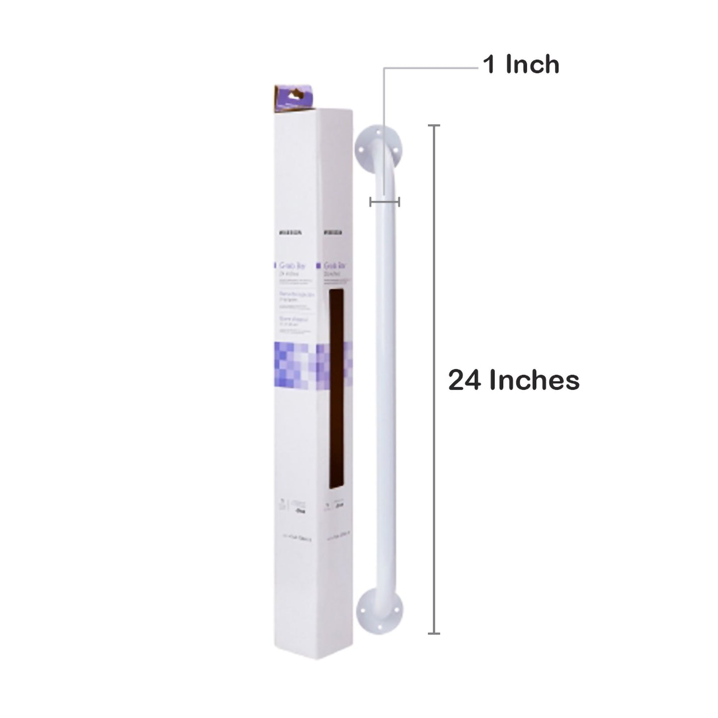 McKesson Wall Grab Bar, White Steel, 24-Inch Length 146-12024-3