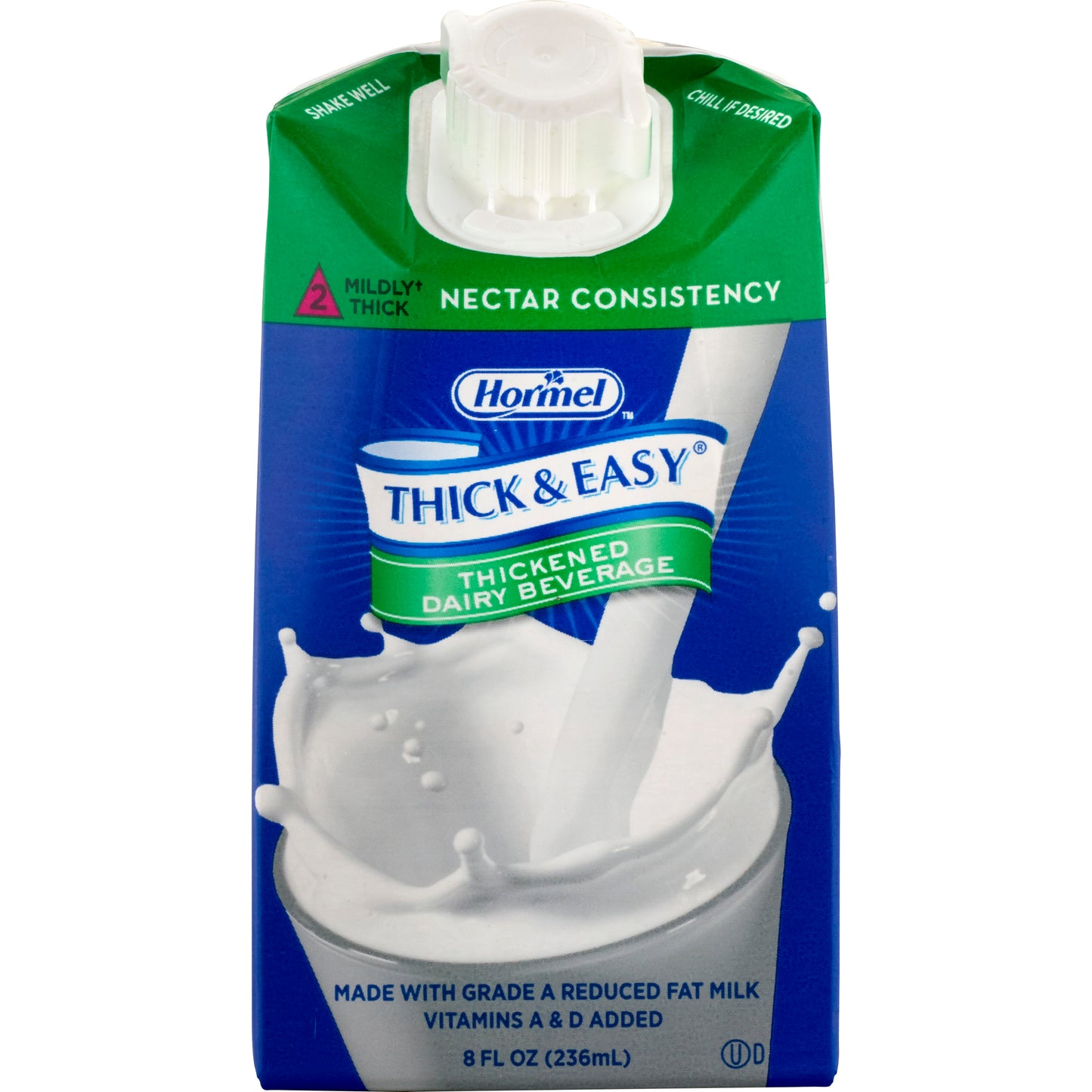 Thickened Beverage Thick & Easy® Dairy 8 oz. Carton Milk Flavor Liquid IDDSI Level 2 Mildly Thick - 24739