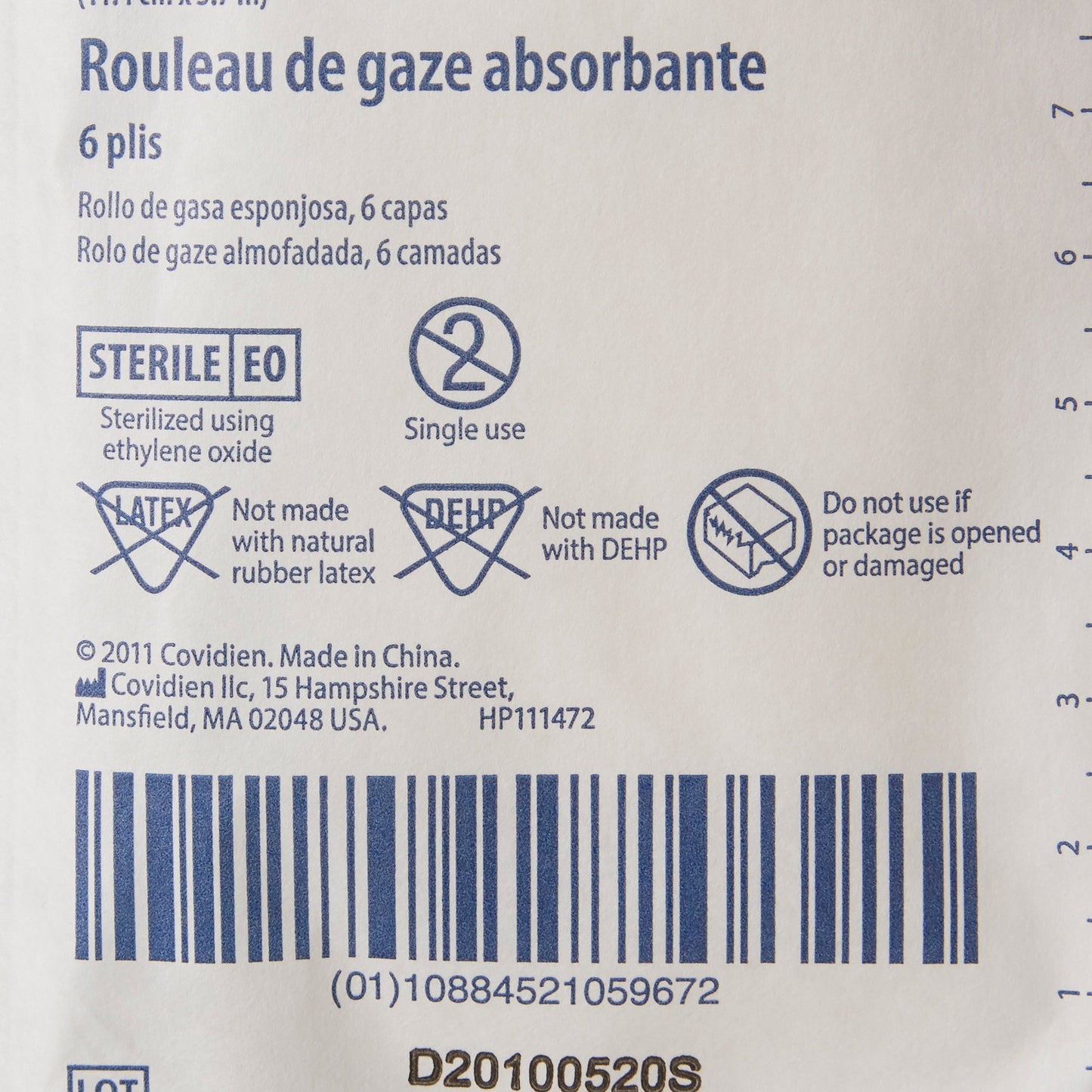 Dermacea™ Sterile Fluff Bandage Roll, 4-1/2 Inch x 4-1/10 Yard, 6-Ply 441103