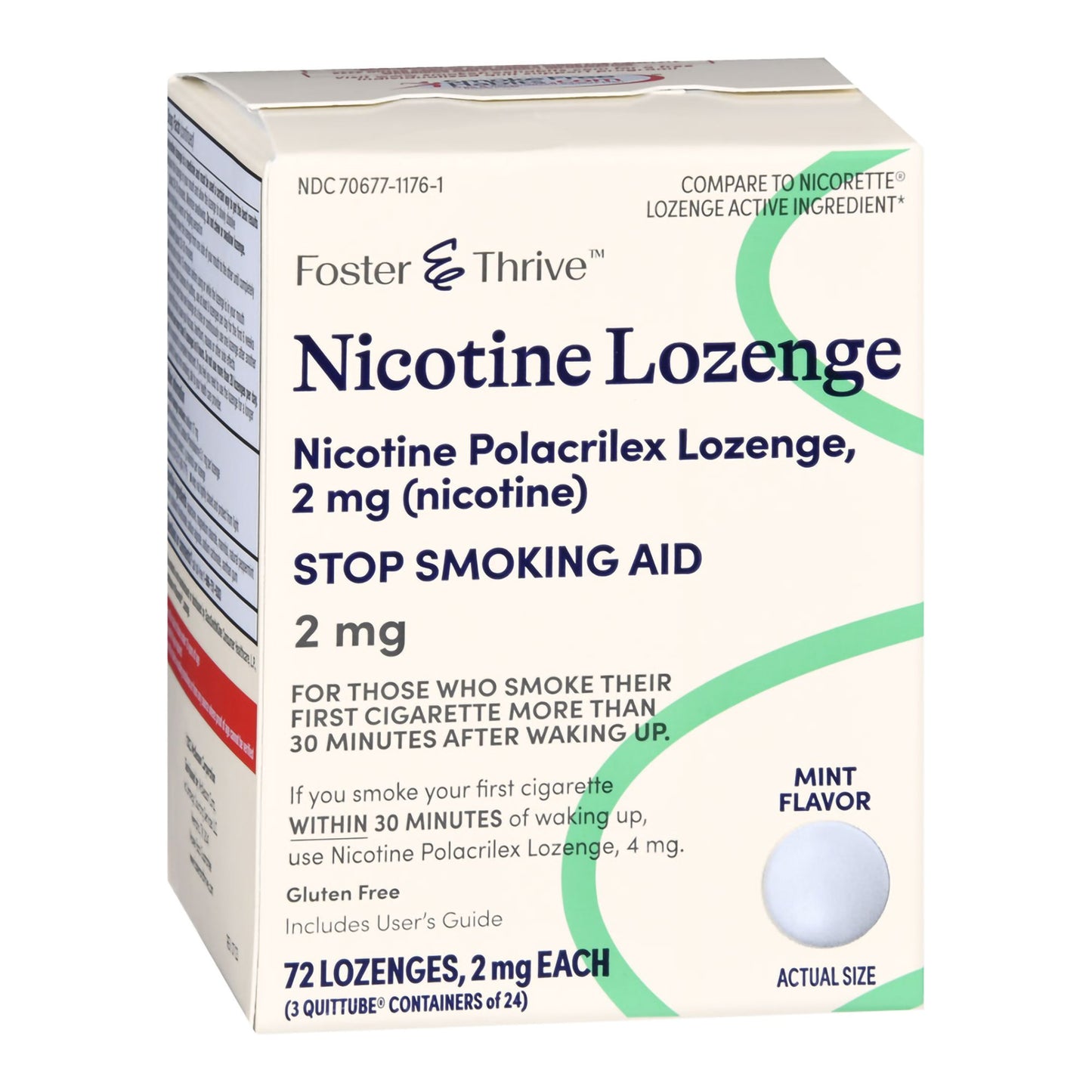 Foster & Thrive™ Nicotine Polacrilex Lozenges 2 mg (Nicotine) Mint 70677117601