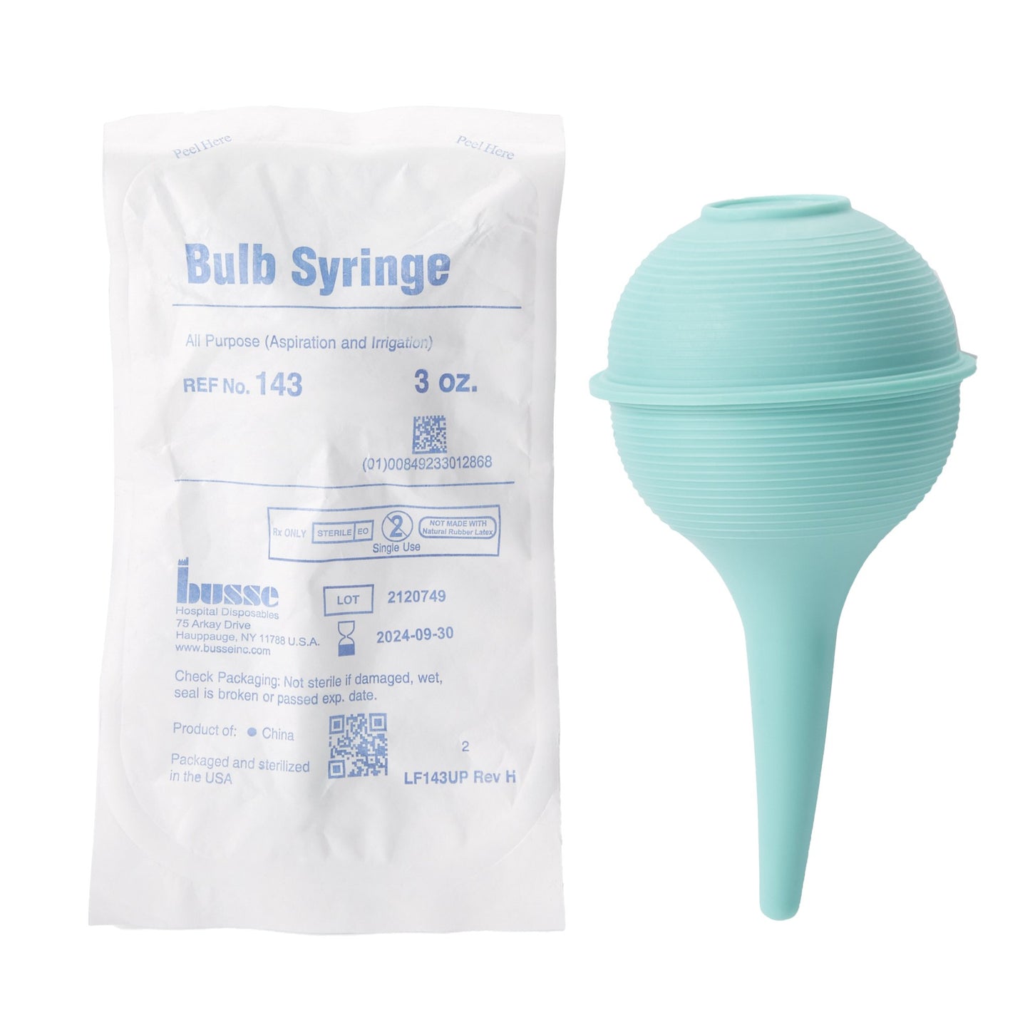 Busse Hospital Disposables Ear / Ulcer Bulb Syringe 143