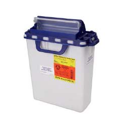 Pharmaceutical Waste Container Recykleen™ White Base 16.6 H X 10.7 W X 6 D Inch Horizontal Entry 3 Gallon - 305622