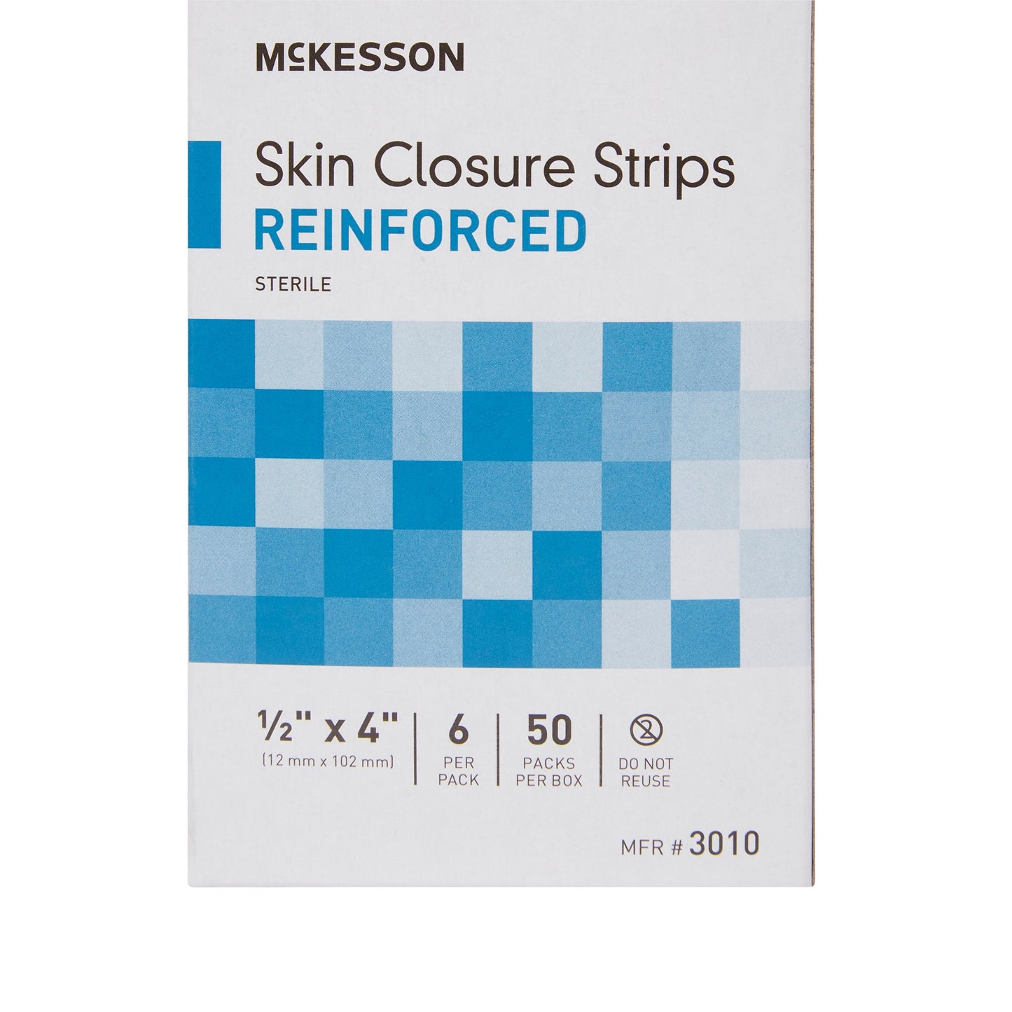 McKesson Skin Closure Reinforced Strip, ½ X 4 Inch 3010