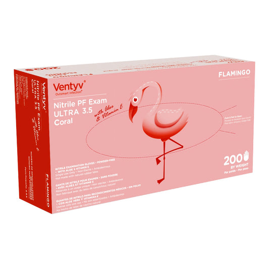 Ventyv™ Ultra 3.5 Coral (Flamingo) Exam Glove, Medium, Coral 10335106