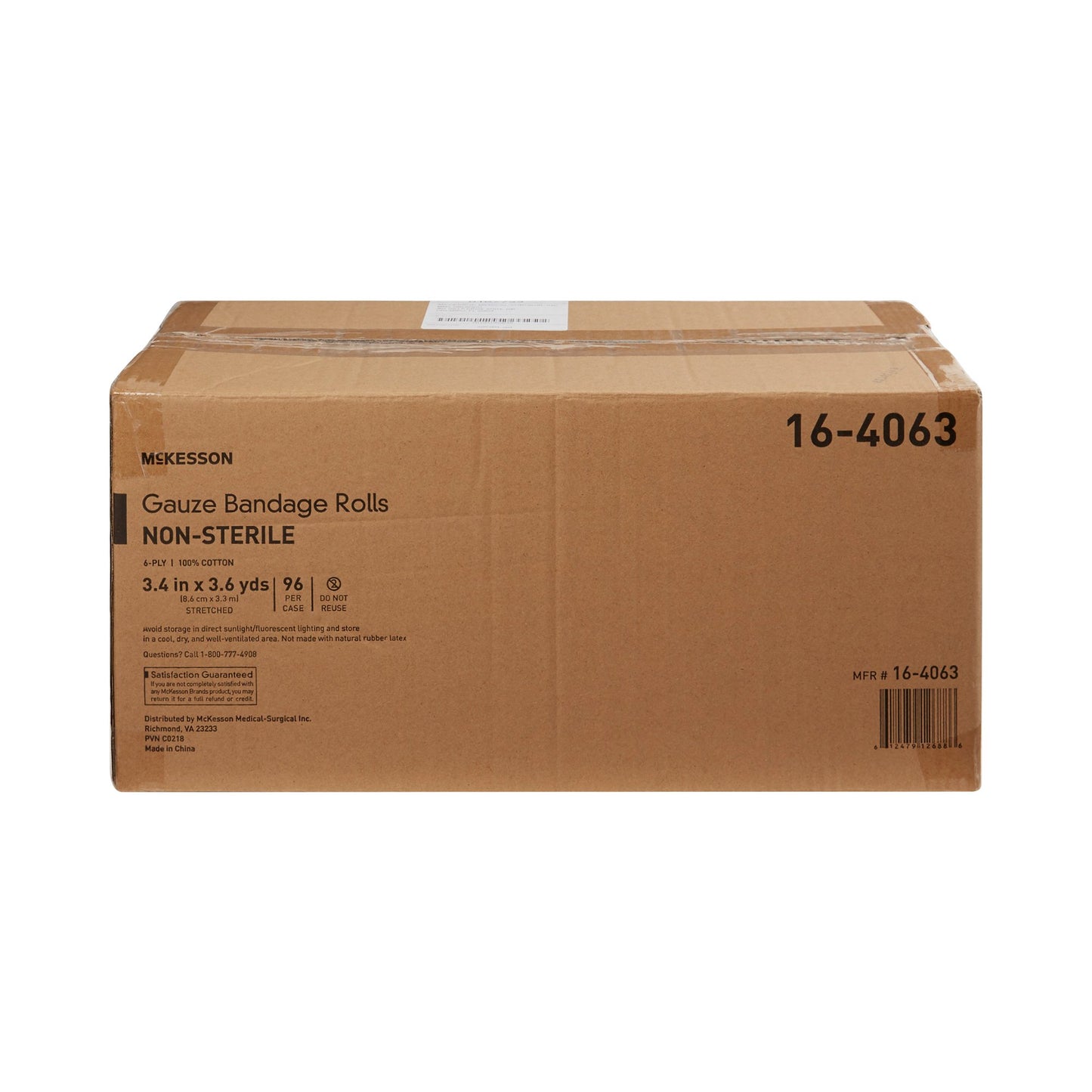 McKesson Fluff Bandage Roll, 3.4 Inch x 3.6 Yard, Six Ply 16-4063