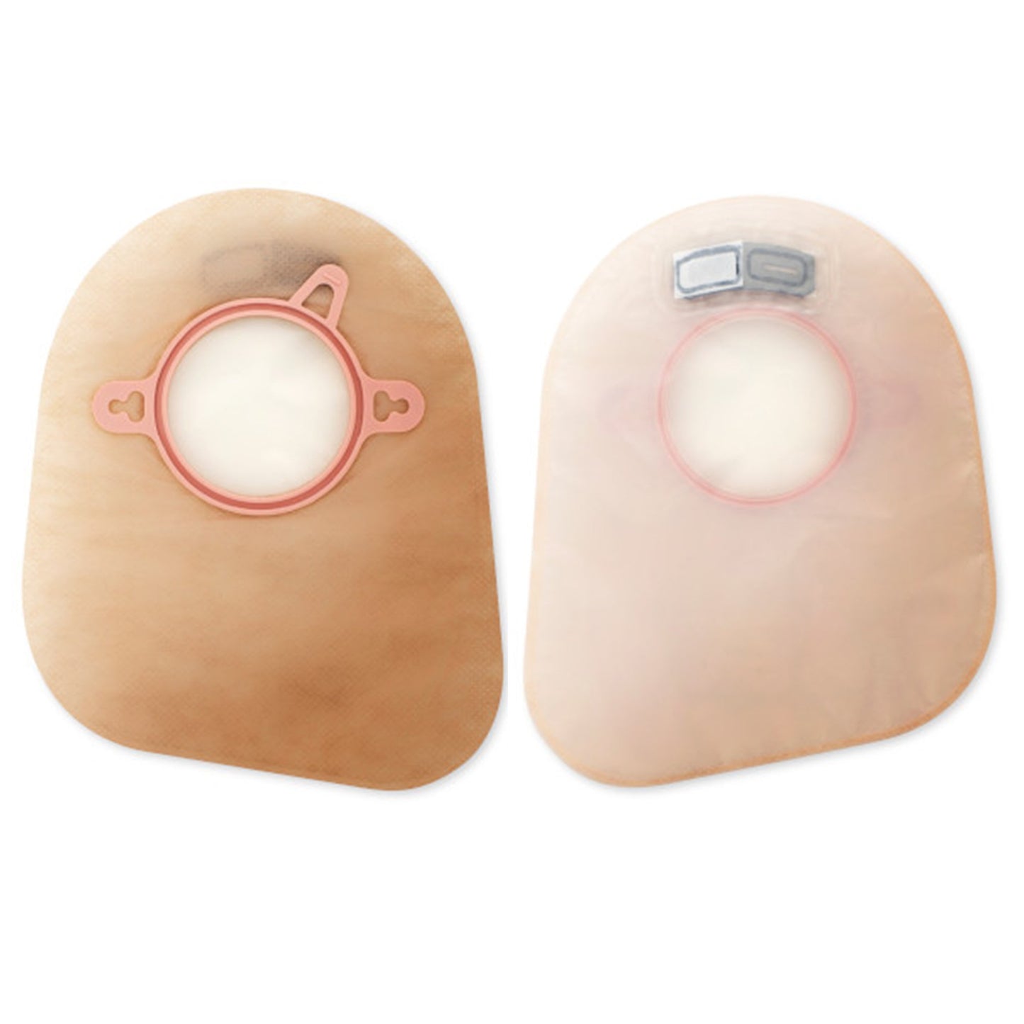 New Image™ 2-Piece Transparent Ostomy Pouch, Pre-cut to Fit 57 mm, Red Match 18383