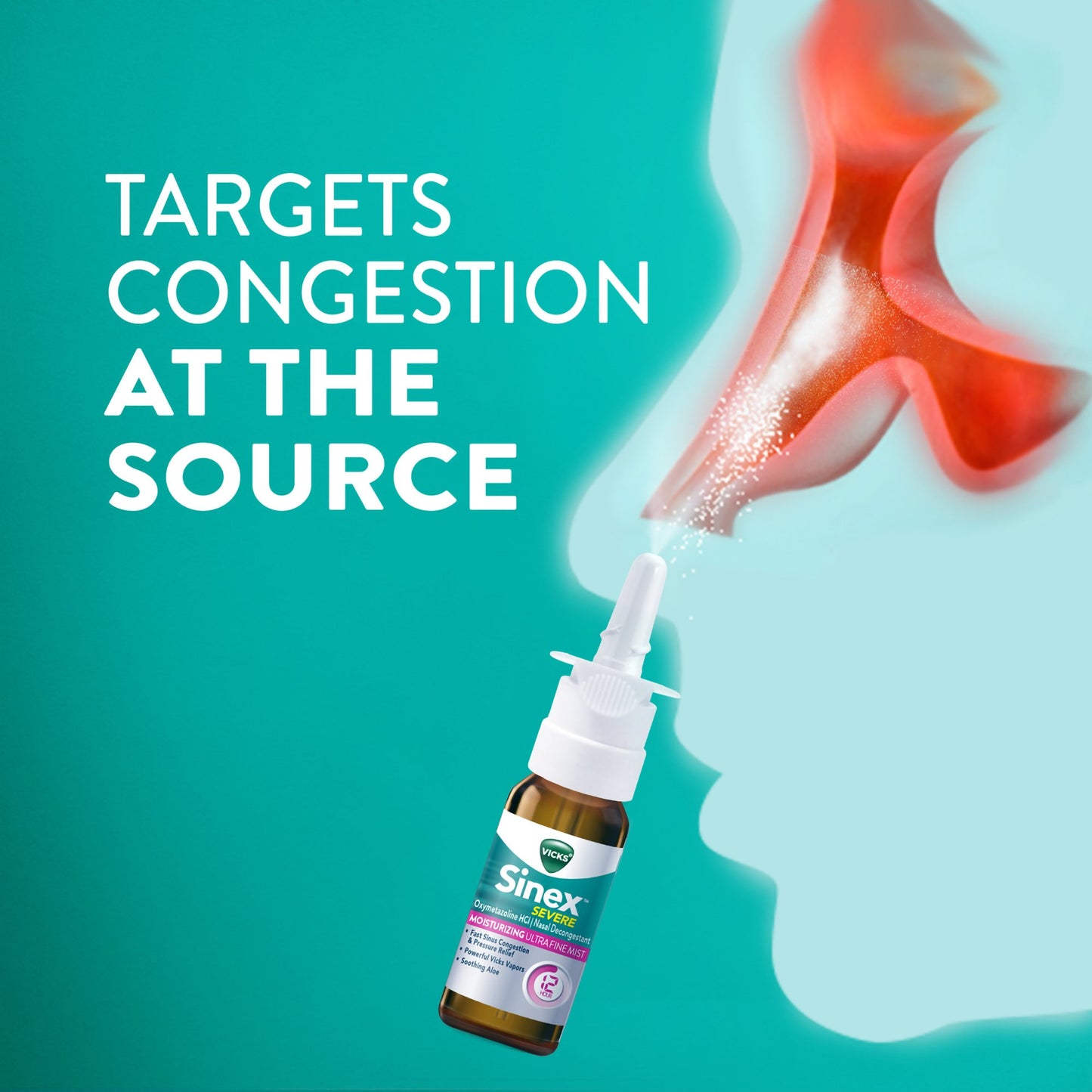 Vicks Sinex™ Severe Nasal Decongestant Moisturizing Spray 32390002326