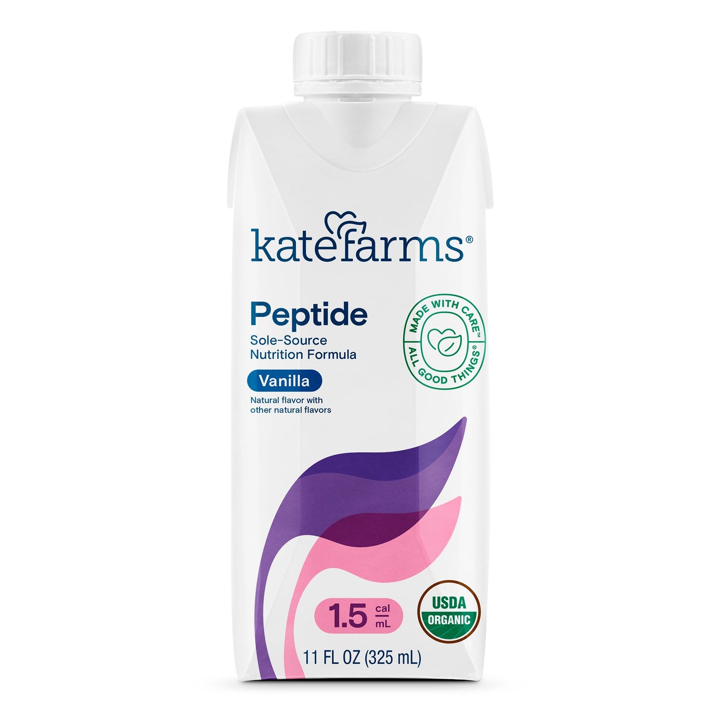Kate Farms® Peptide 1.5 Vanilla Sole-Source Nutrition Formula, 11-ounce carton 851823006386