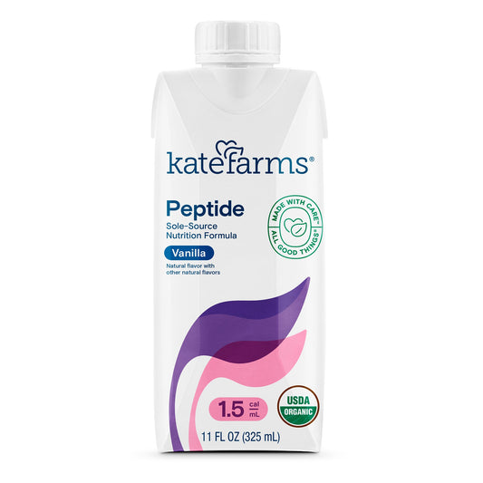 Kate Farms® Peptide 1.5 Vanilla Sole-Source Nutrition Formula, 11-ounce carton 851823006386