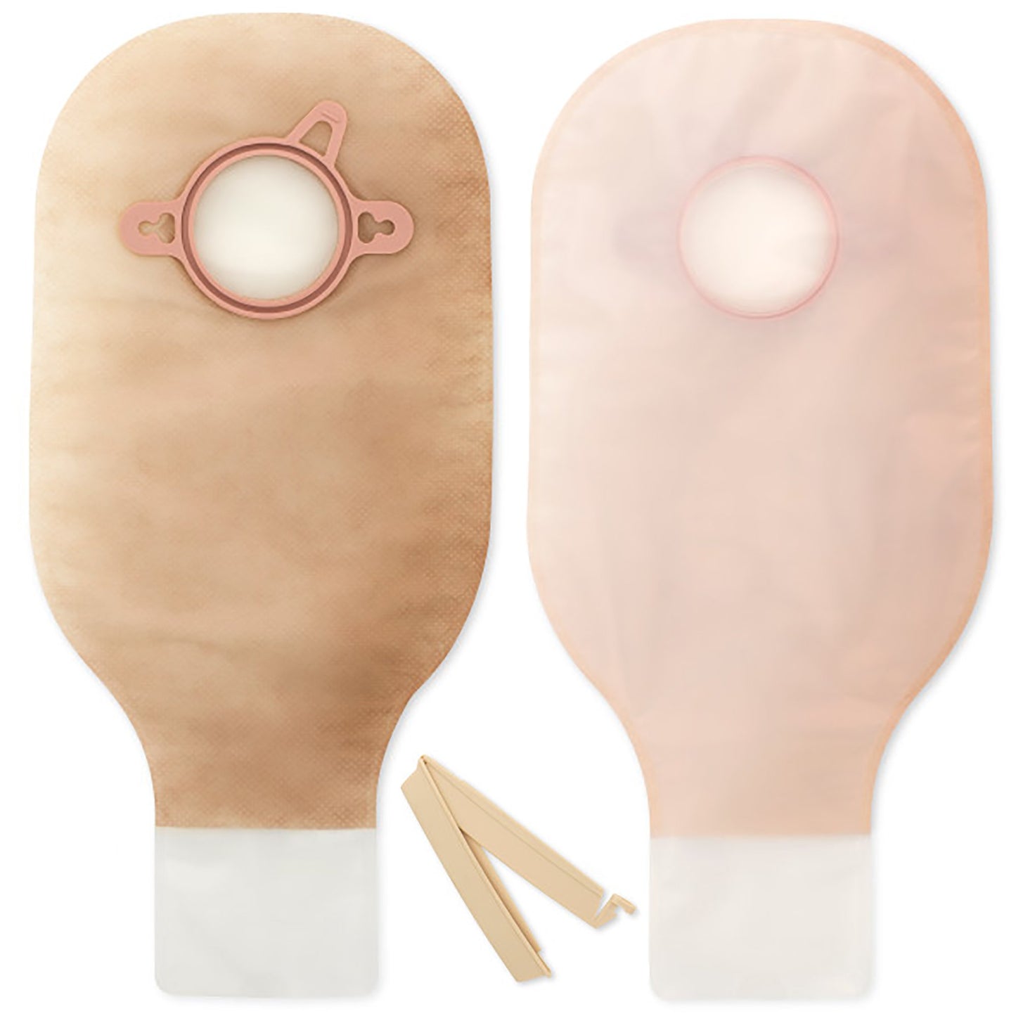 New Image™ Transparent Colostomy Pouch, Pre-cut to Fit 57 mm Stomas, Red Match 18103