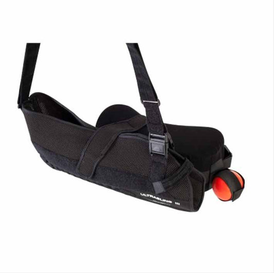 Sling with Abduction Pillow DonJoy® UltraSling® III Medium Nylon / Mesh Fabric / Polyester / Polyurethane Foam / Terry Cloth Buckle Closure / Hook and