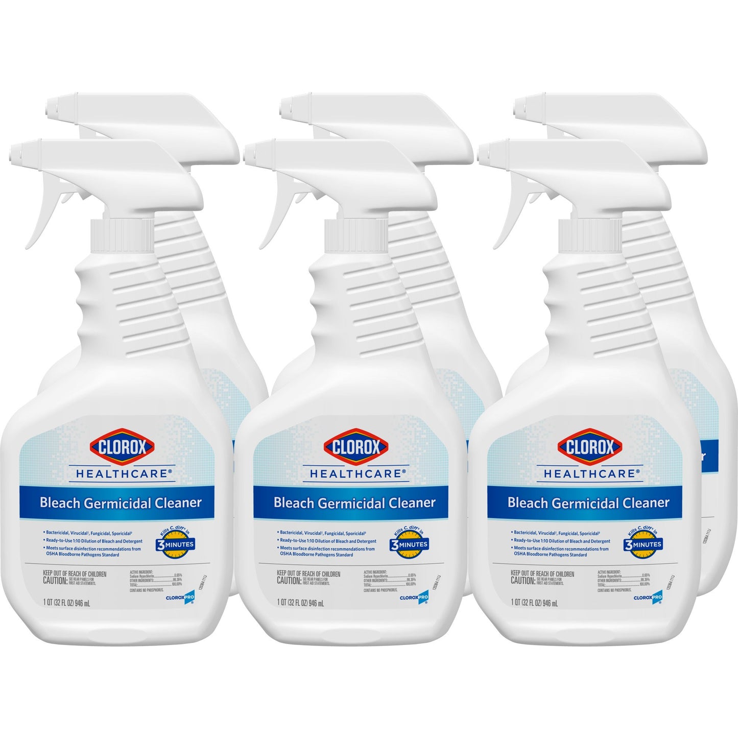 Clorox Healthcare® Bleach Germicidal Cleaner, Spray Bottle, 32 oz. 68970
