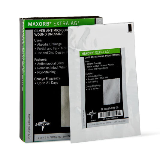 Silver Alginate Dressing Maxorb® Extra Ag+ 2 X 2 Inch Square Sterile - MSC9422EP