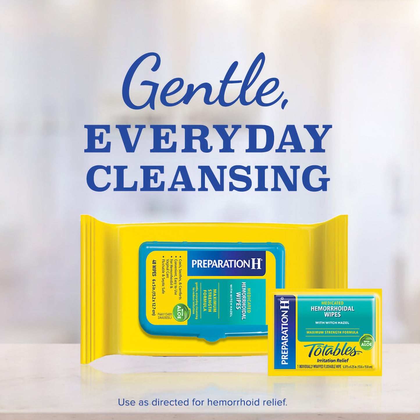 Preparation H® Medicated Hemorrhoidal Wipes w/ Witch Hazel & Aloe, Max Strength 00573055620