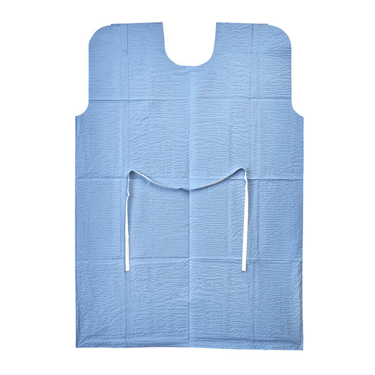Patient Exam Gown Medium / Large Blue Disposable - 70228N