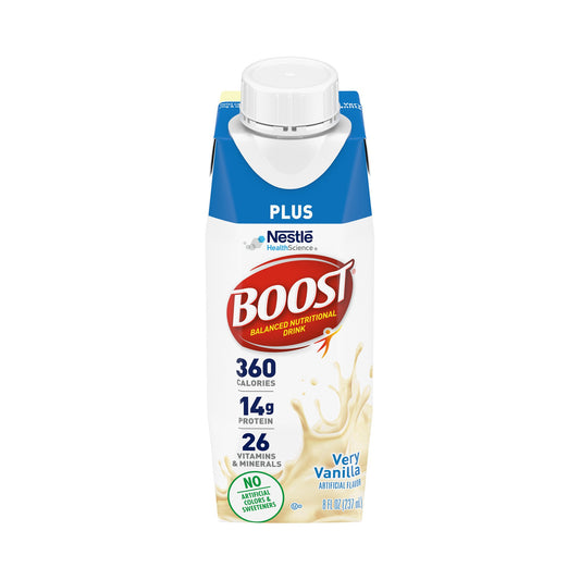 Boost Plus® Vanilla Balanced Nutritional Drink, 8-ounce carton 00043900811864