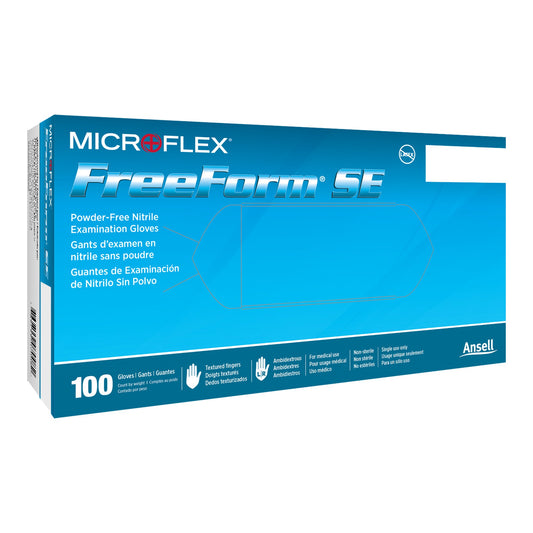 Exam Glove FreeForm® SE Medium NonSterile Nitrile Standard Cuff Length Textured Fingertips Blue Not Rated - FFS-700-M