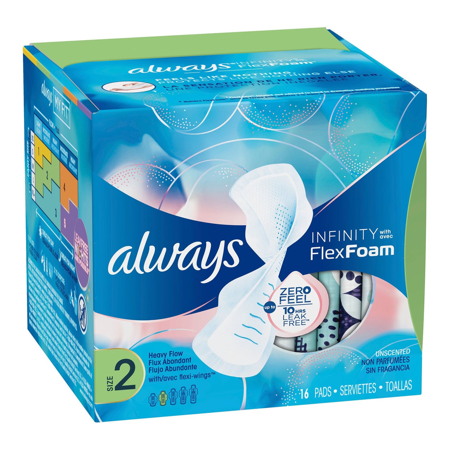 Always® Infinity Super Pads with Wings, Size 2 10037000117145