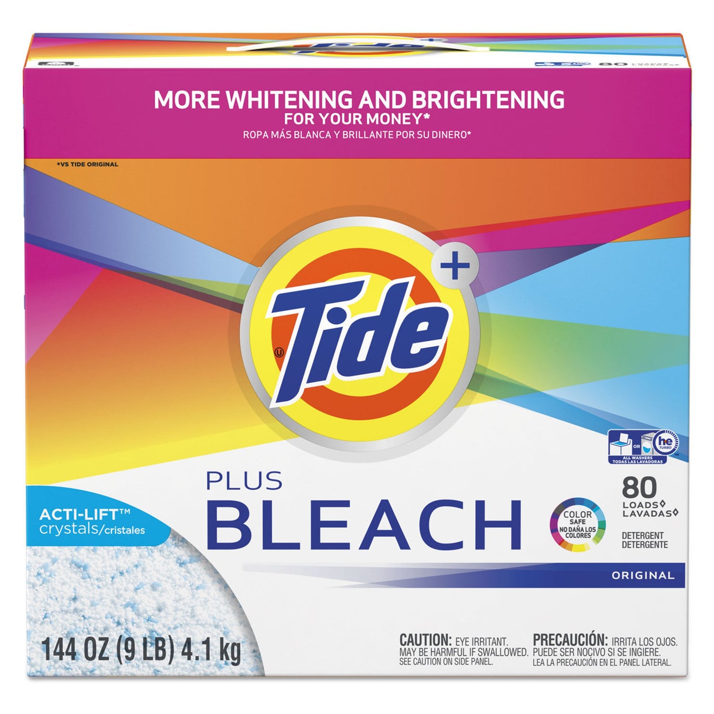 Lagasse Tide Plus Bleach Powder Laundry Detergent PGC84998CT, Case of 2