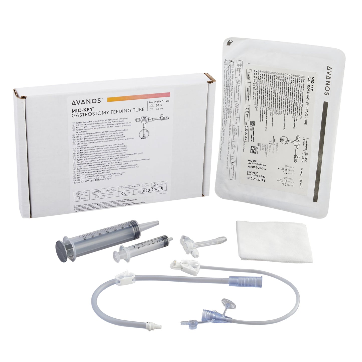 Mic-Key Gastrostomy Feeding Tube Kit, 20 Fr. 3.5 centimeter Tube 0120-20-3.5