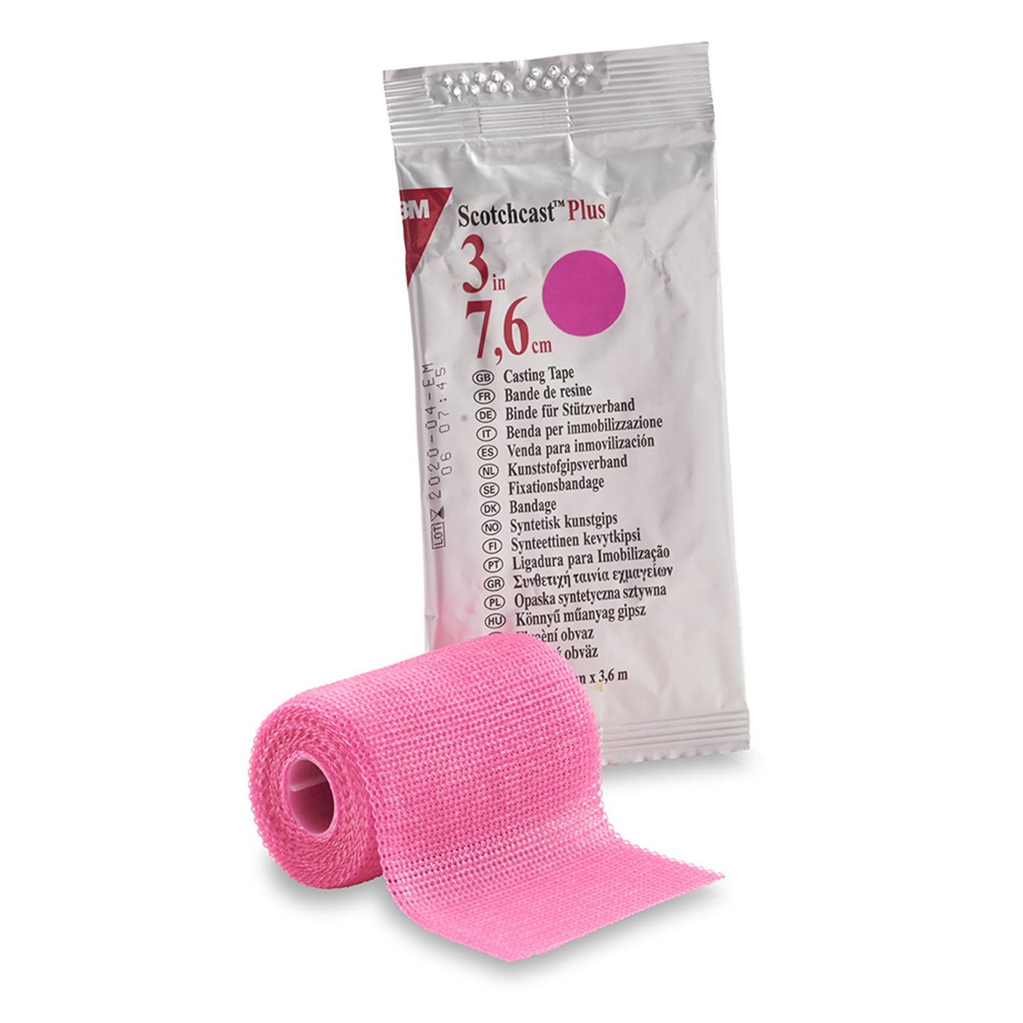 3M™ Scotchcast™ Plus Cast Tape, Bright Pink, 3 Inch x 4 Yard 82003X