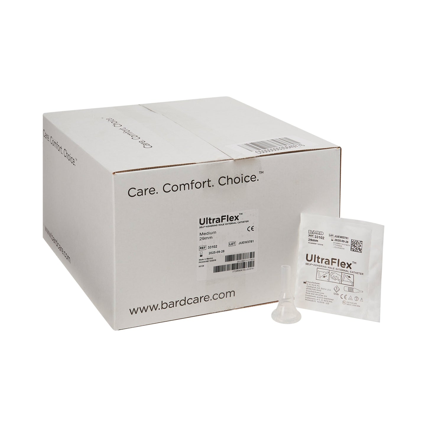 Male External Catheter UltraFlex® Self-Adhesive Band Silicone Medium - 33102