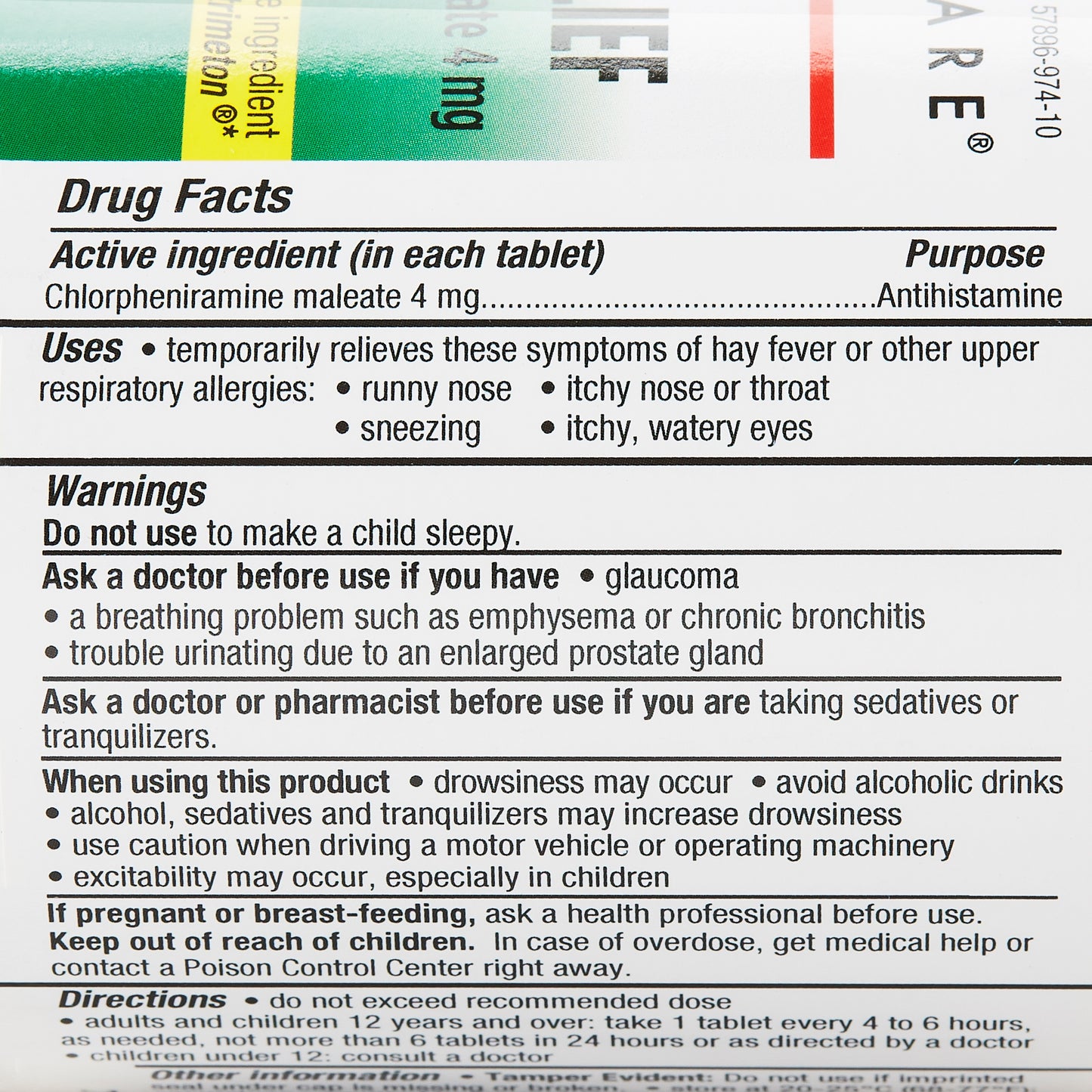 Health*Star® Chlorpheniramine Maleate Allergy Relief 784-10-GCP