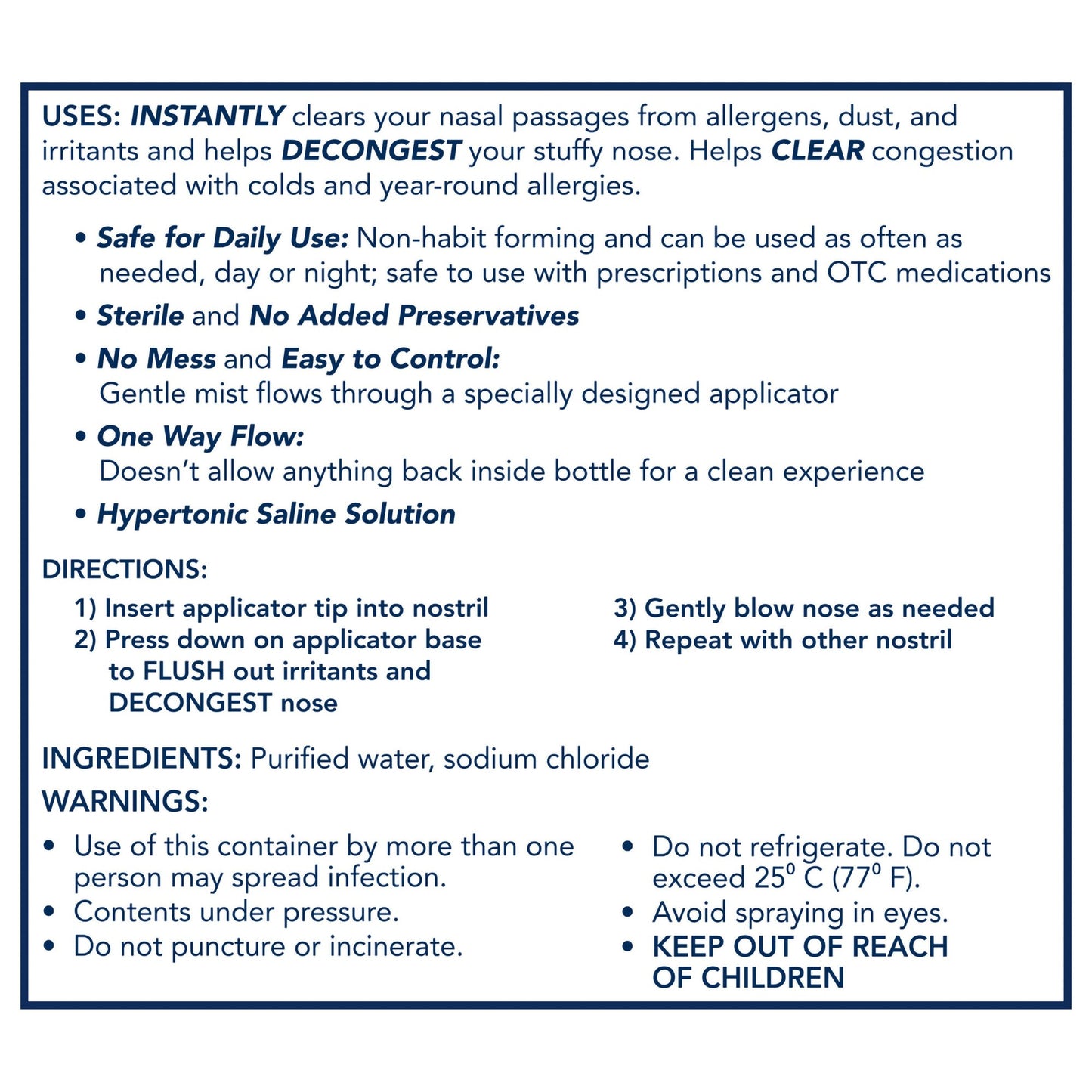 Vicks Sinex Saline Ultra Fine Nasal Mist Spray 32390004150