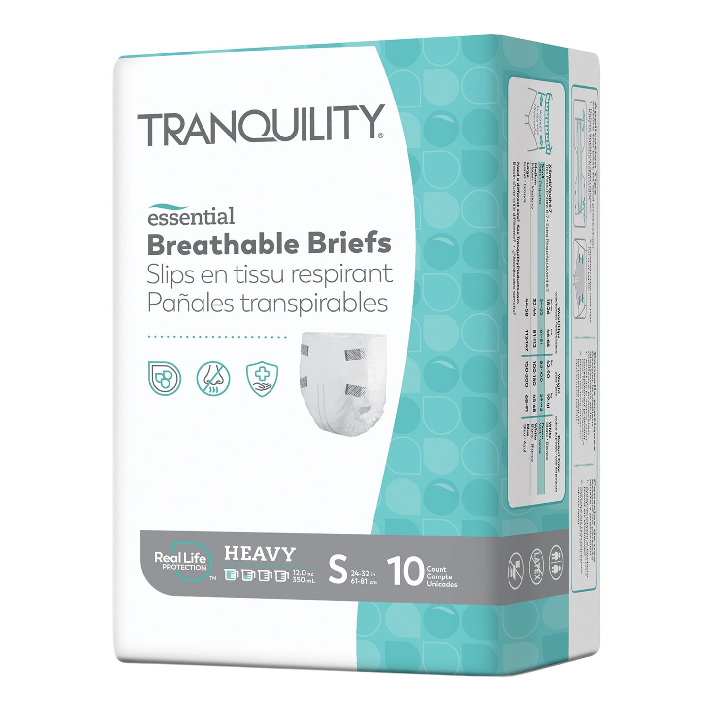 Unisex Adult Incontinence Brief Tranquility® Essential Small Disposable Heavy Absorbency - 2744