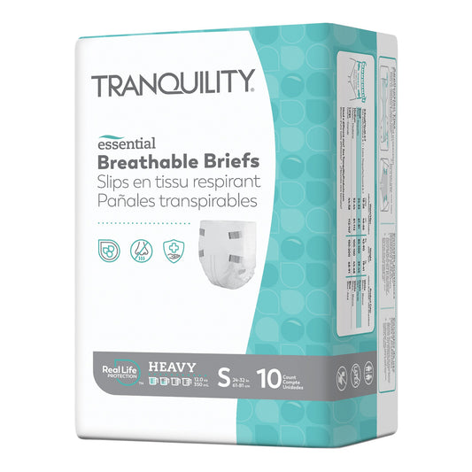 Unisex Adult Incontinence Brief Tranquility® Essential Small Disposable Heavy Absorbency - 2744
