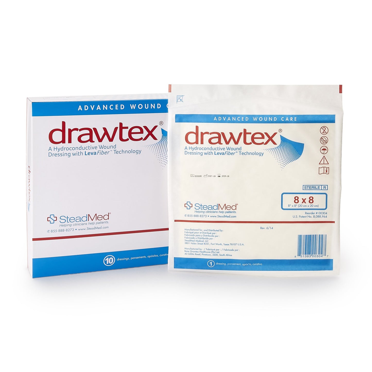 Drawtex® Nonadherent Dressing, 8 x 8 Inch 00304