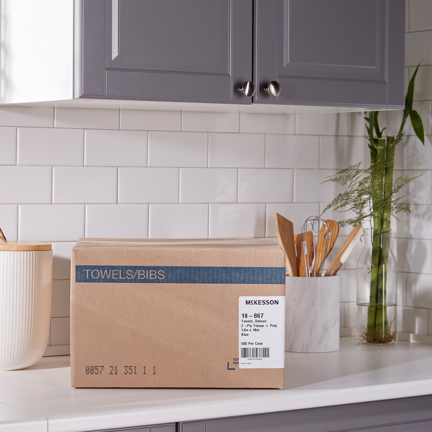 McKesson Nonsterile Blue Procedure Towels, 13 x 18 Inch 18-867