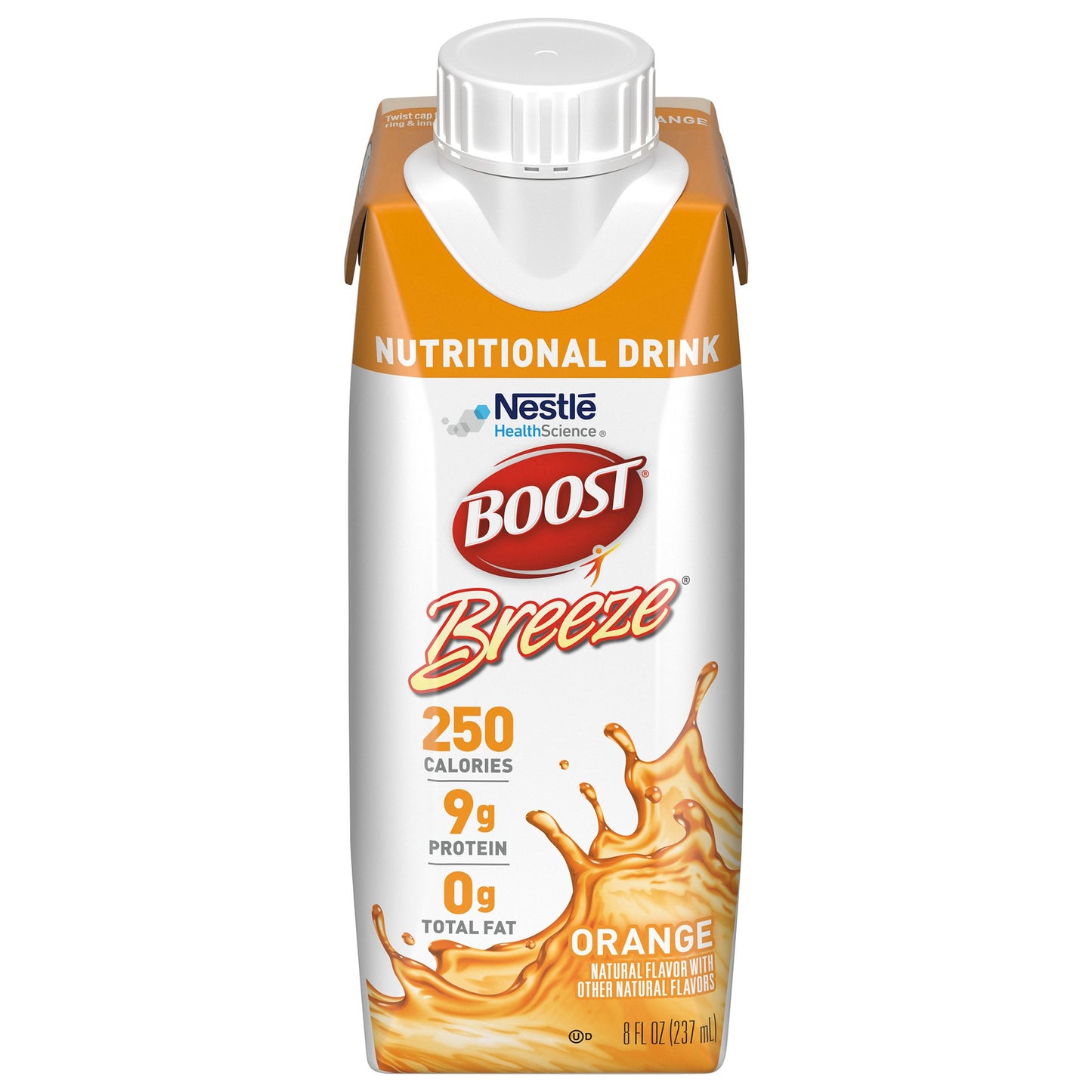 Boost Breeze® Orange Nutritional Drink, 8-ounce carton 00043900128016