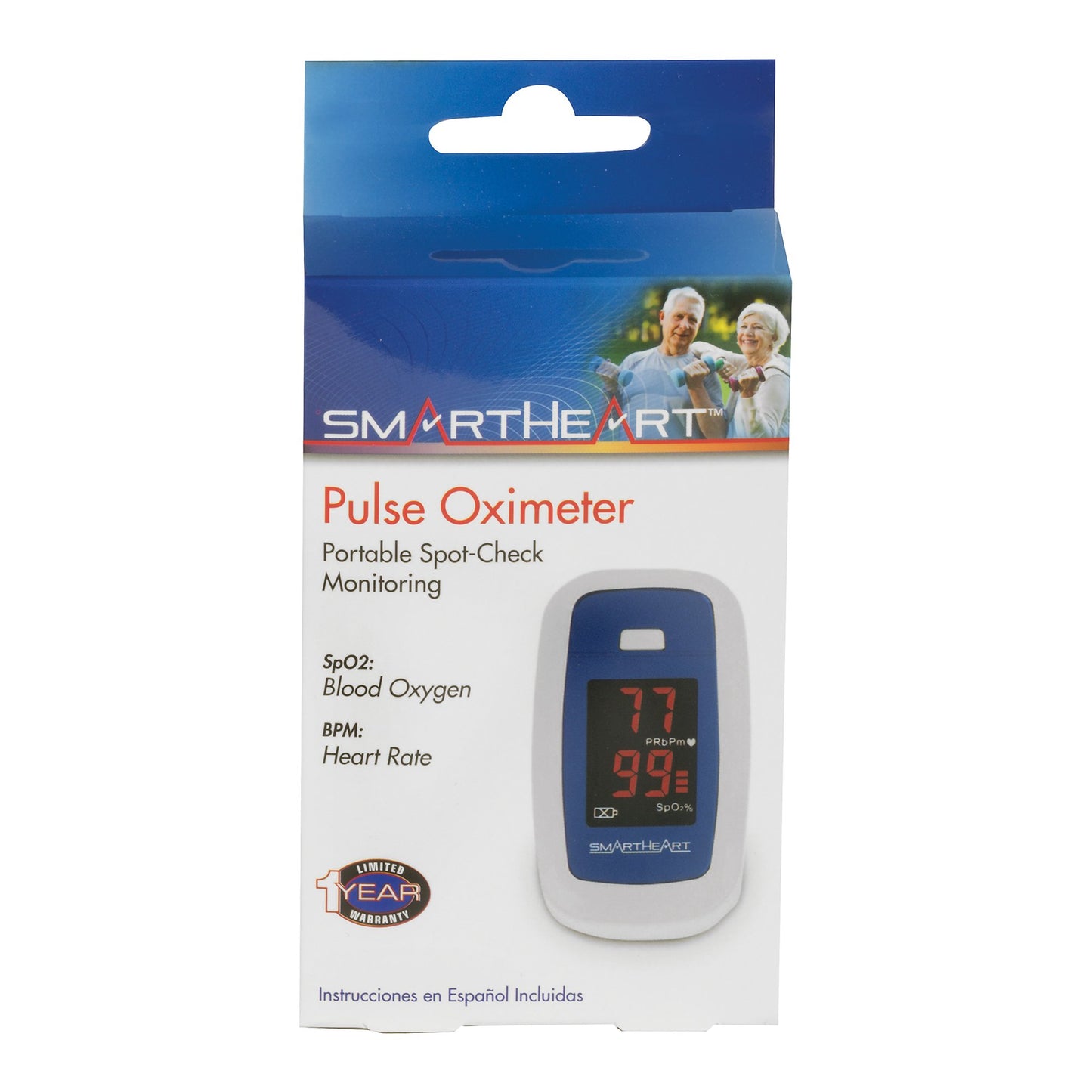 SmartHeart Fingertip Pulse Oximeter for Blood Oxygen Saturation, Economy 11-50K