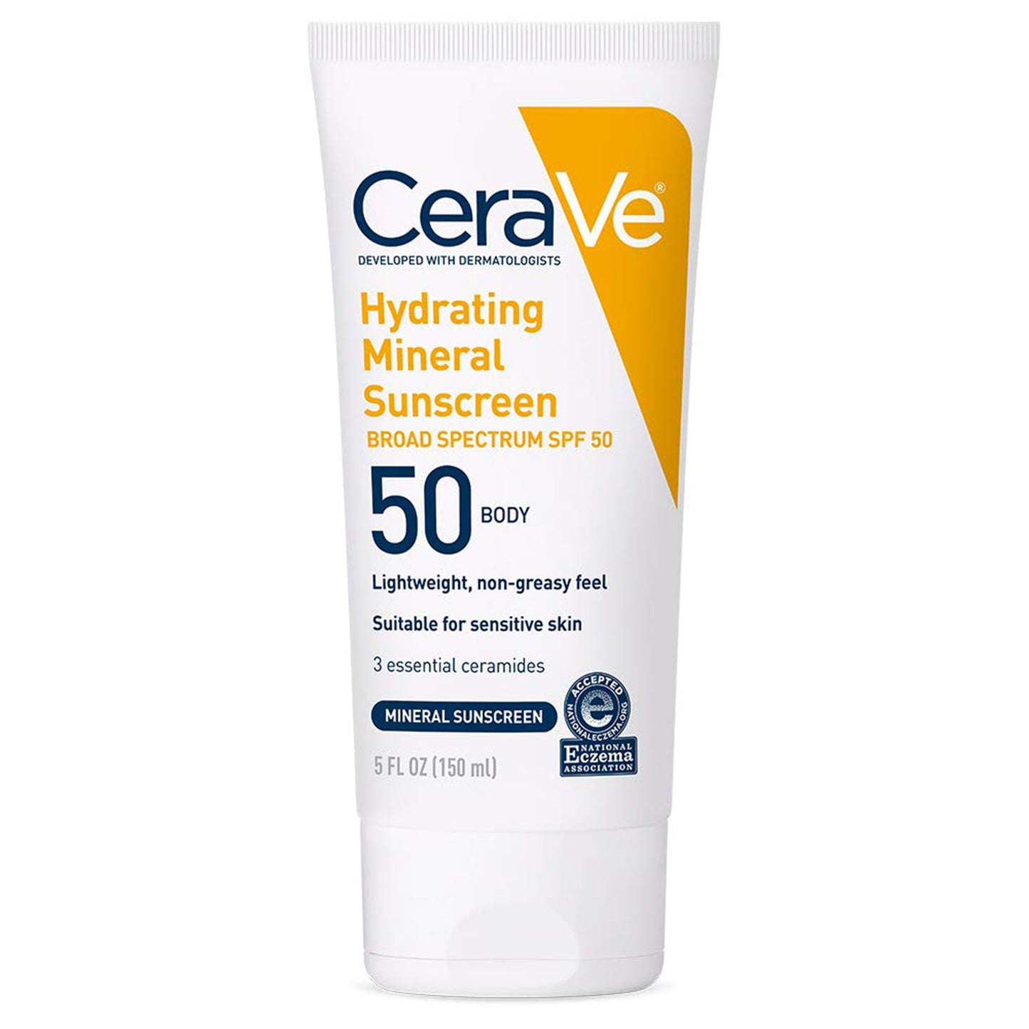 Sunscreen CeraVe® Hydrating Mineral Sunscreen SPF 50 Lotion 5 oz. Tube 60600051491