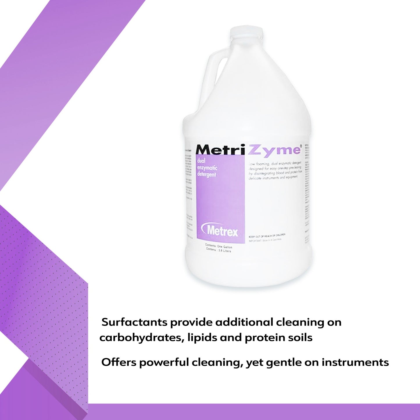 MetriZyme® Dual Enzymatic Instrument Detergent, 1 gal Jug 10-4000