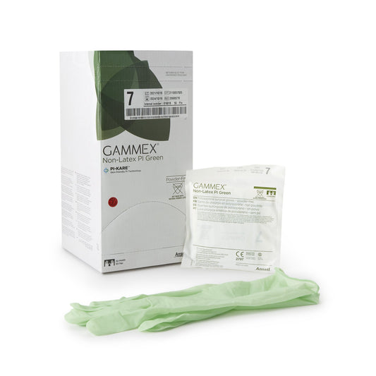 Surgical Glove GAMMEX® Non-Latex PI Green Size 7 Sterile Polyisoprene Standard Cuff Length Micro-Textured Light Green Chemo Tested - 20685270